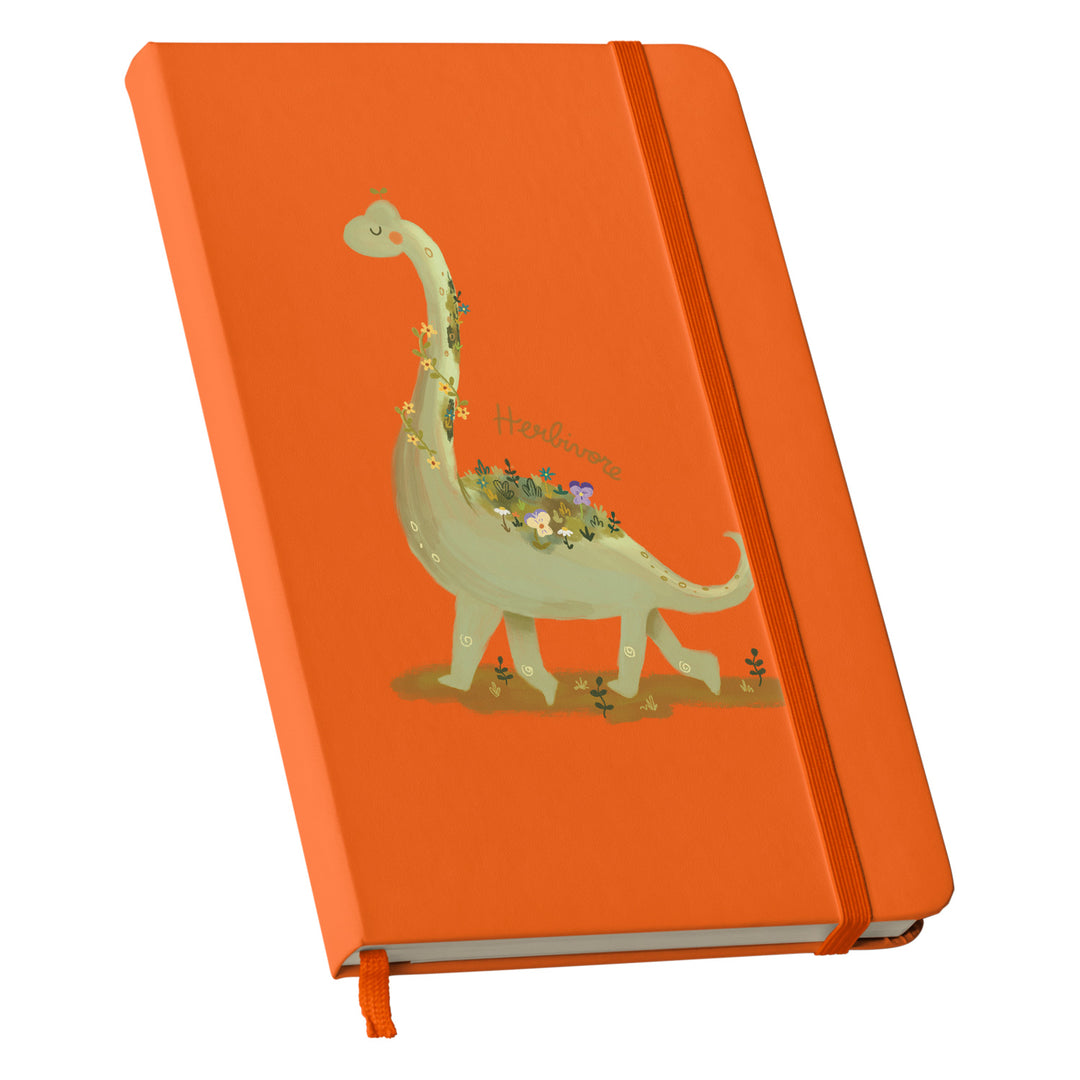 Taccuino Herbivore dell'album Nature diary di Carlotta Zanettini Illustration: copertina soft touch in 8 colori, con chiusura e segnalibro coordinati