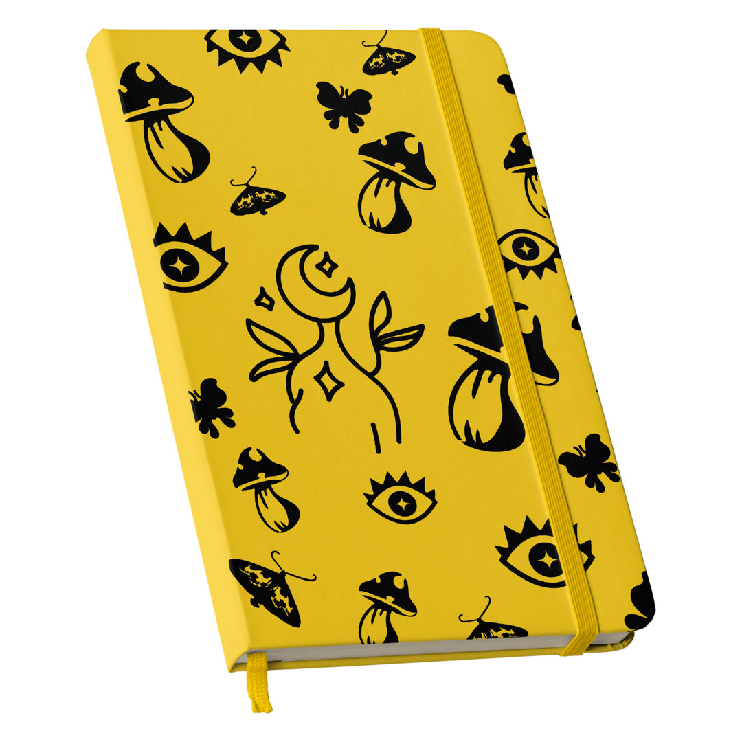 Taccuino Goth dell'album Witchy Wonder di WonderValy: copertina soft touch in 8 colori, con chiusura e segnalibro coordinati