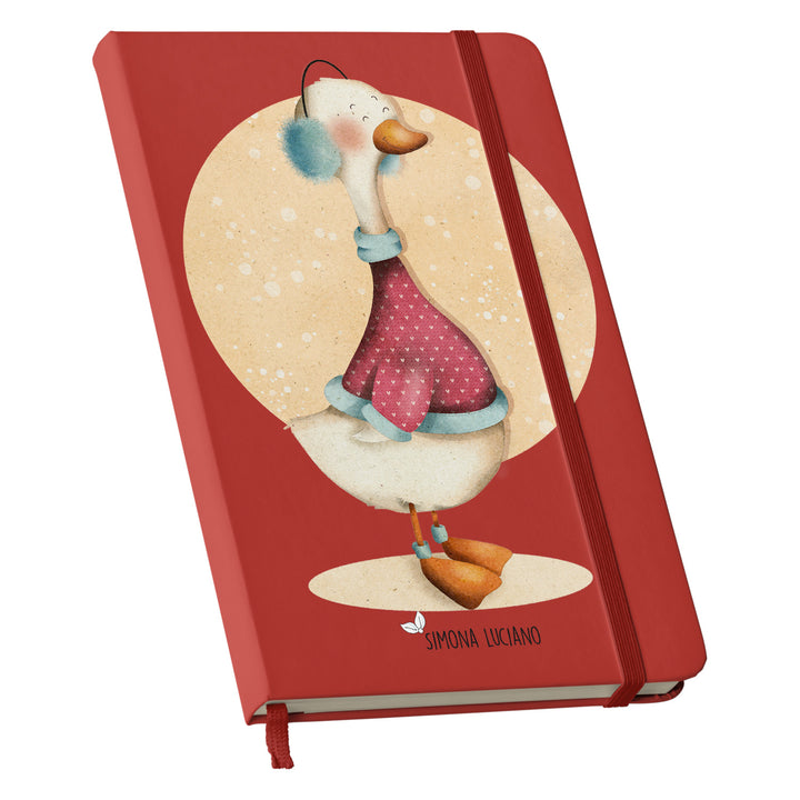 Taccuino Papera dell'album Wonderland di Simona Luciano: copertina soft touch in 8 colori, con chiusura e segnalibro coordinati