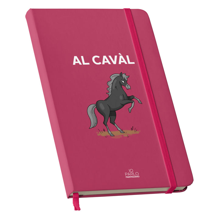 Taccuino AL CAVÀL dell'album LÌNNEA BÉSTJI di Io parlo parmigiano: copertina soft touch in 8 colori, con chiusura e segnalibro coordinati