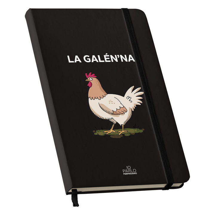 Taccuino LA GALÉN'NA dell'album LÌNNEA BÉSTJI di Io parlo parmigiano: copertina soft touch in 8 colori, con chiusura e segnalibro coordinati