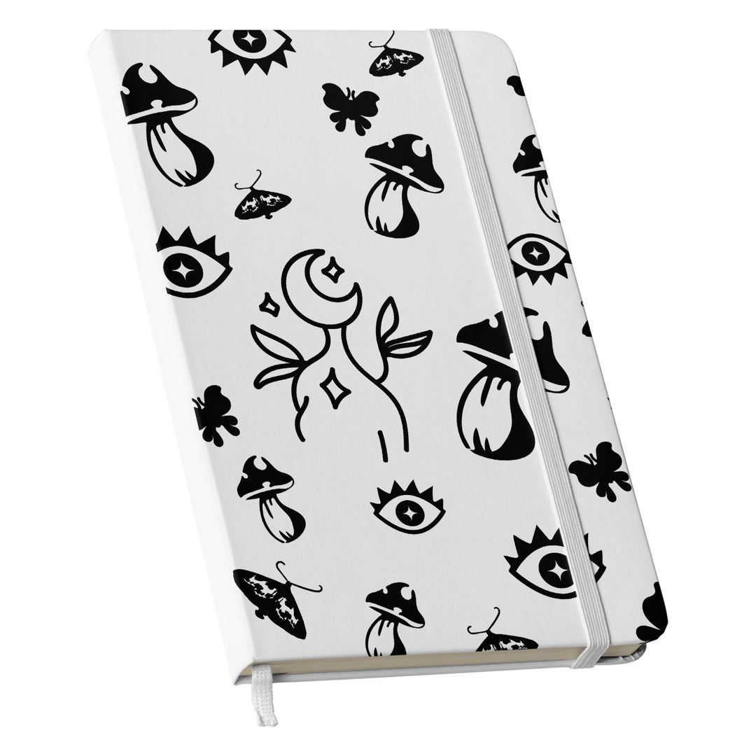 Taccuino Goth dell'album Witchy Wonder di WonderValy: copertina soft touch in 8 colori, con chiusura e segnalibro coordinati