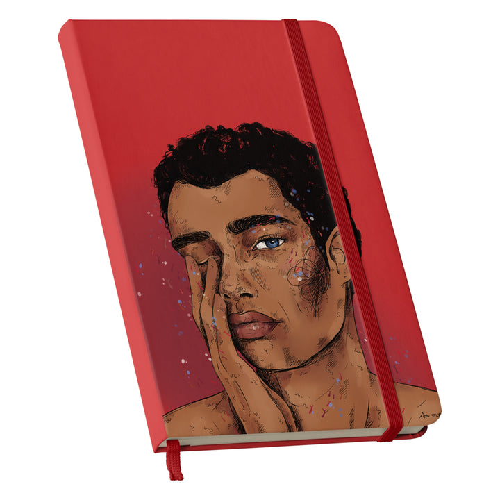 Taccuino Il volto di Sharm El Sheikh dell'album Taccuini blu di Blulimone: copertina soft touch in 8 colori, con chiusura e segnalibro coordinati