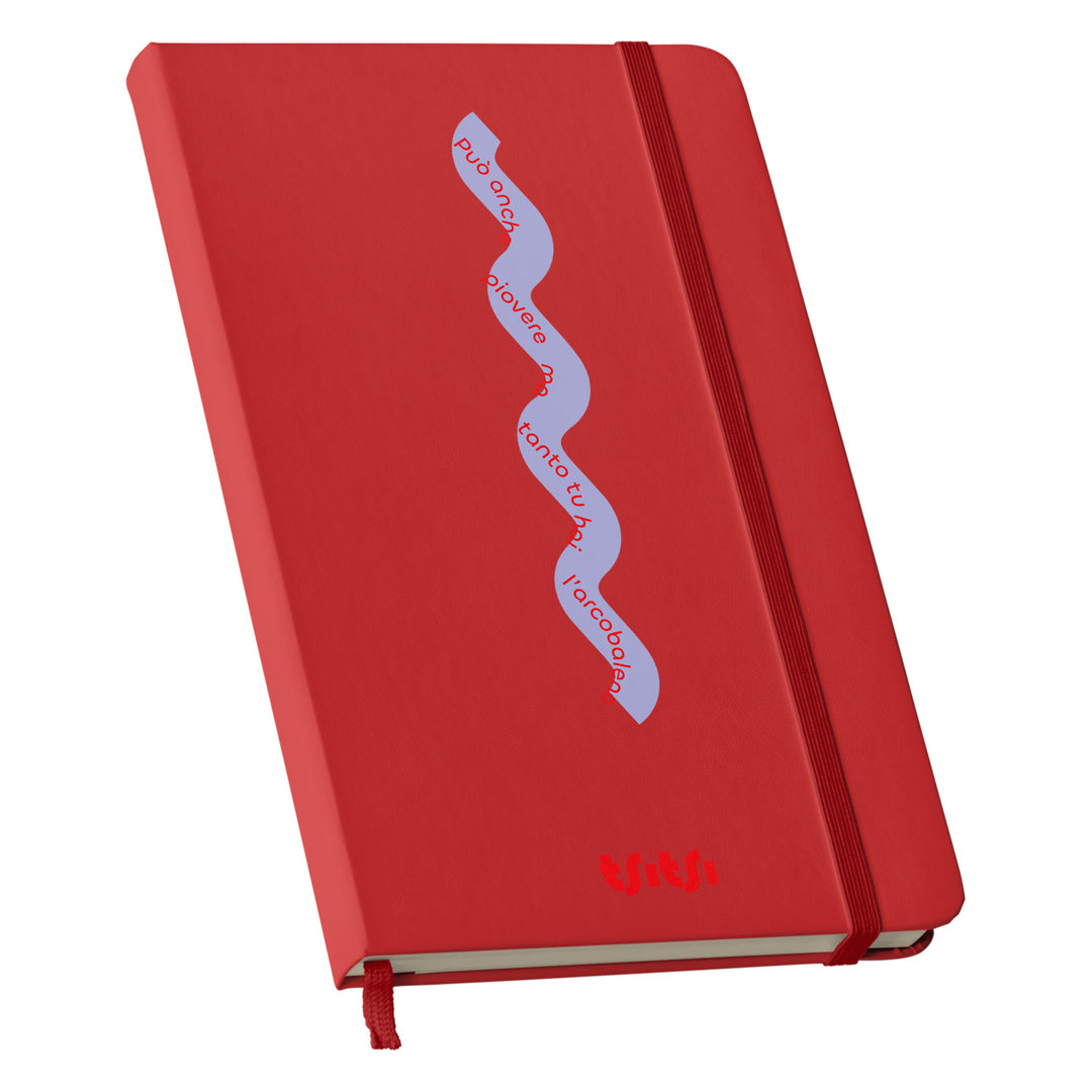 Taccuino Può anche piovere 03 dell'album Mapperó di TSITSI CONCEPT: copertina soft touch in 8 colori, con chiusura e segnalibro coordinati