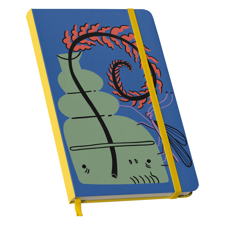 Taccuino Brainy dell'album Lo scrivo qui così mi ricordo di Tigre contro Tigre: copertina soft touch in 8 colori, con chiusura e segnalibro coordinati