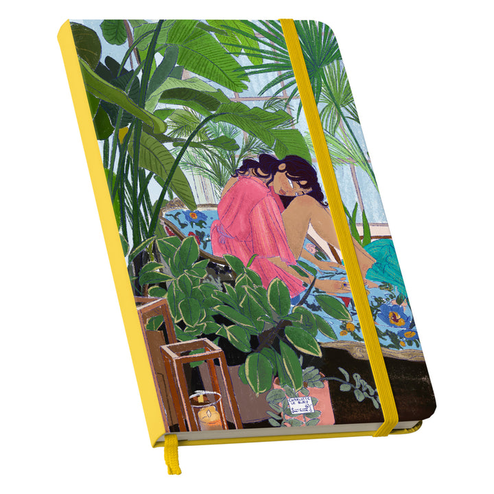 Taccuino Giungla dell'album Thinker su carta di Charlotte Le Bleu: copertina soft touch in 8 colori, con chiusura e segnalibro coordinati