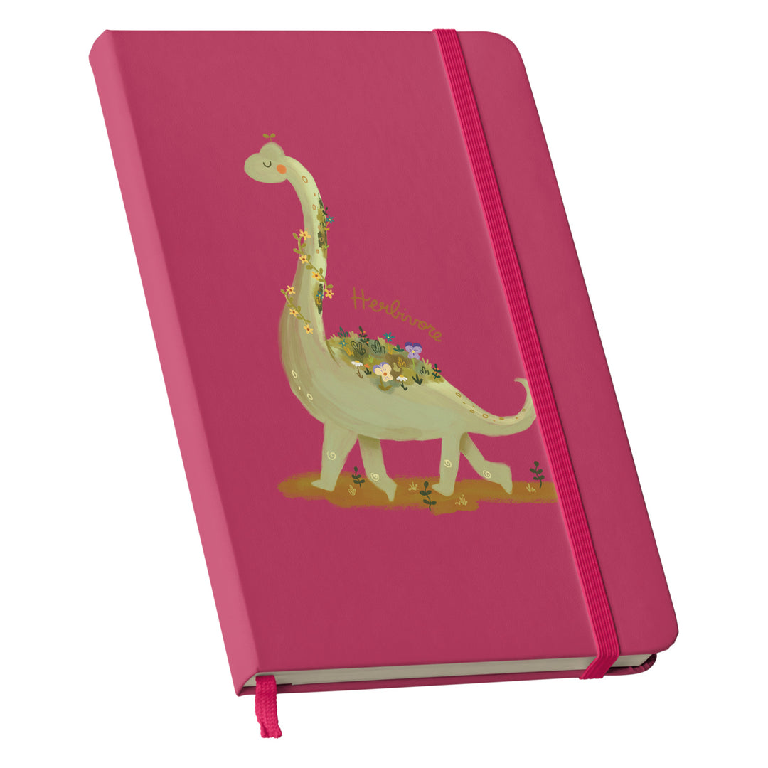 Taccuino Herbivore dell'album Nature diary di Carlotta Zanettini Illustration: copertina soft touch in 8 colori, con chiusura e segnalibro coordinati