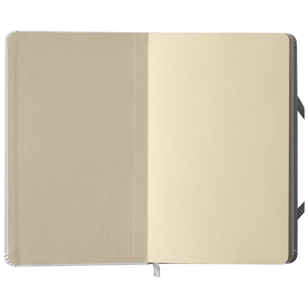 Taccuino Viaggi mentali dell'album Taccuini a caso per gente speciale di PEPITALAND: copertina soft touch in 8 colori, con chiusura e segnalibro coordinati