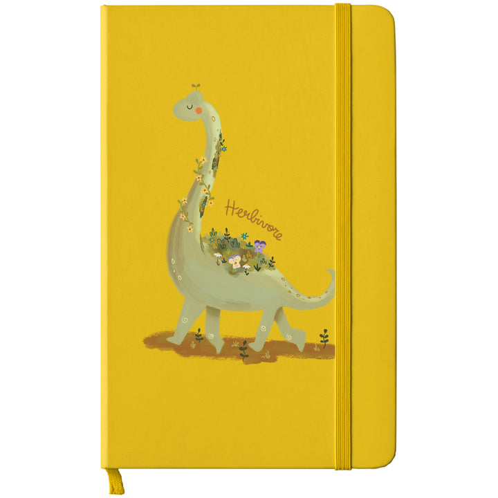 Taccuino Herbivore dell'album Nature diary di Carlotta Zanettini Illustration: copertina soft touch in 8 colori, con chiusura e segnalibro coordinati