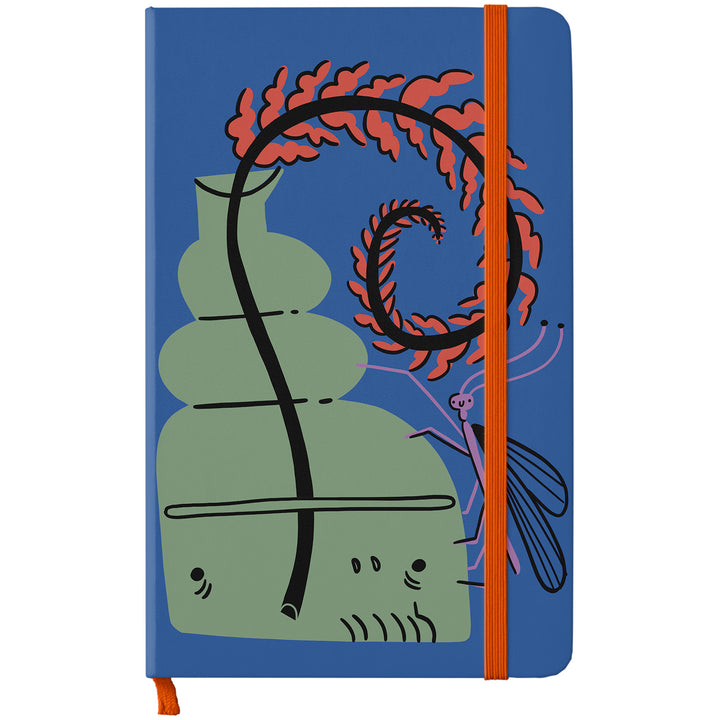 Taccuino Brainy dell'album Lo scrivo qui così mi ricordo di Tigre contro Tigre: copertina soft touch in 8 colori, con chiusura e segnalibro coordinati