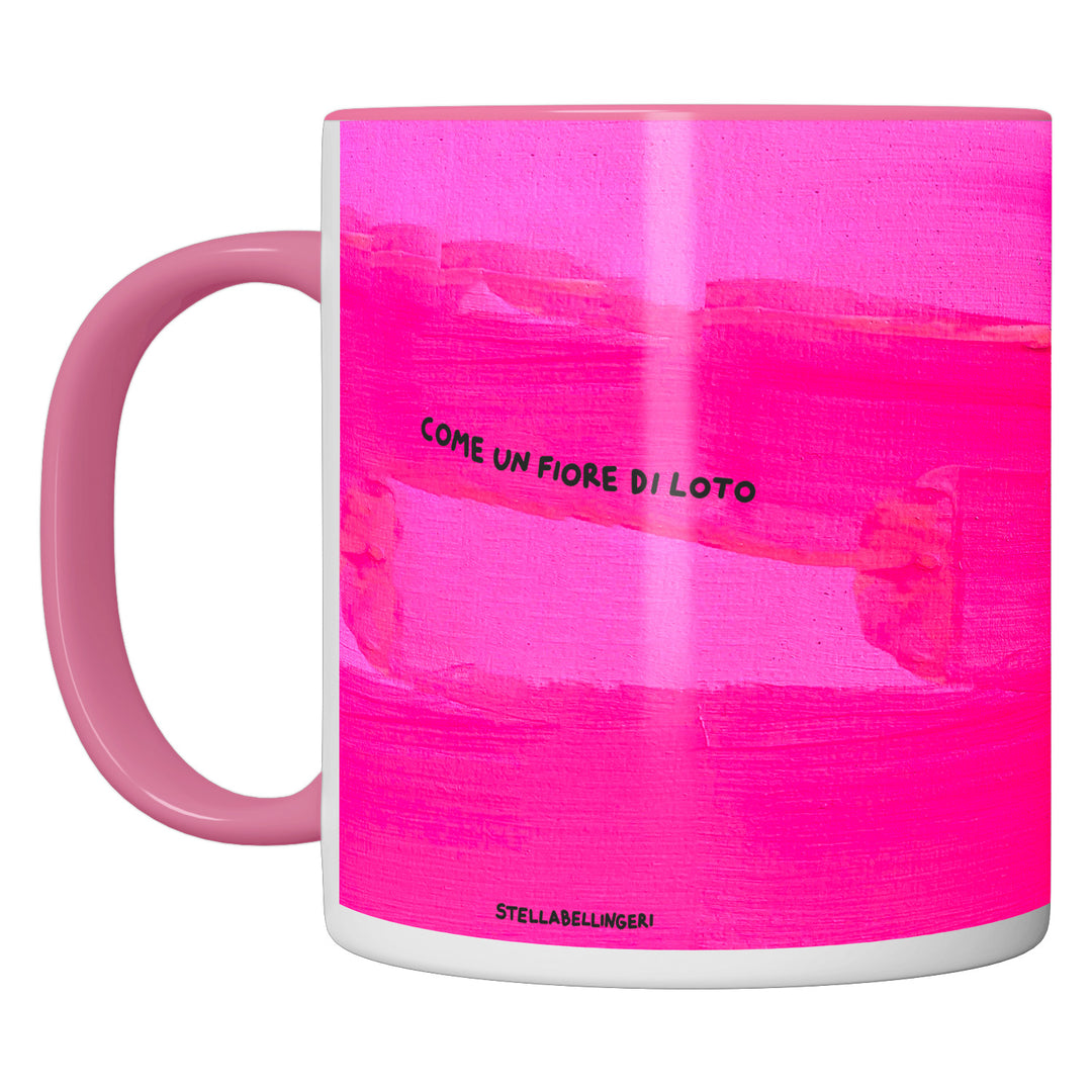 Tazza in ceramica Come un fiore di loto dell'album Therapy mug di Stella Bellingeri perfetta idea regalo