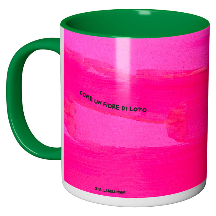 Tazza in ceramica Come un fiore di loto dell'album Therapy mug di Stella Bellingeri perfetta idea regalo