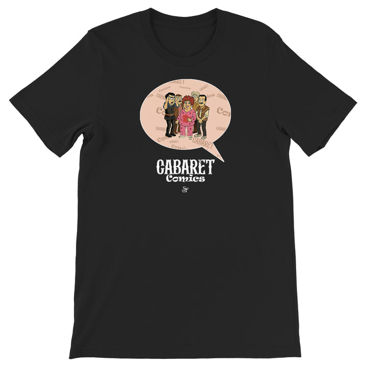 Maglietta Cabaret Comics - rosa dell'album The Nightingale of Cavriago in comics - T-Shirt di SF Creator & Co, T-Shirt uomo donna e bambino a maniche corte in cotone con girocollo