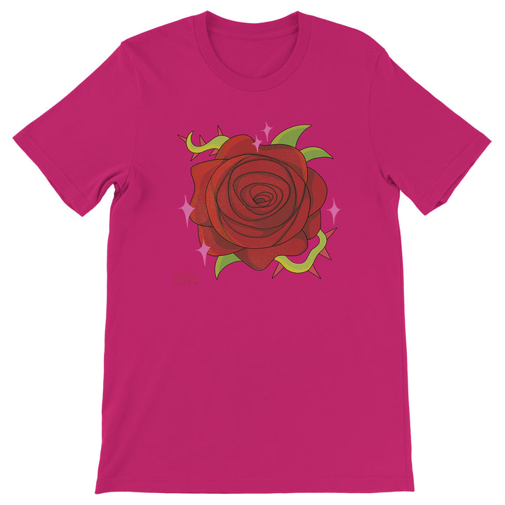 Maglietta Rosa dell'album Magie di Giorgia_illustrator, T-Shirt uomo donna e bambino a maniche corte in cotone con girocollo