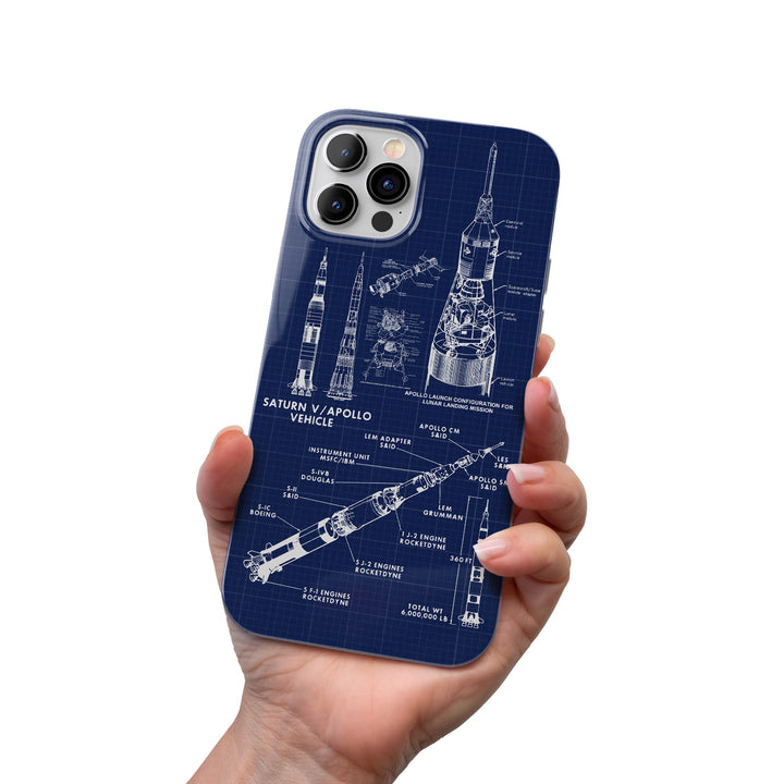 Cover Saturn V dell'album Progetti spaziali di Ideandoo per iPhone, Samsung, Xiaomi e altri