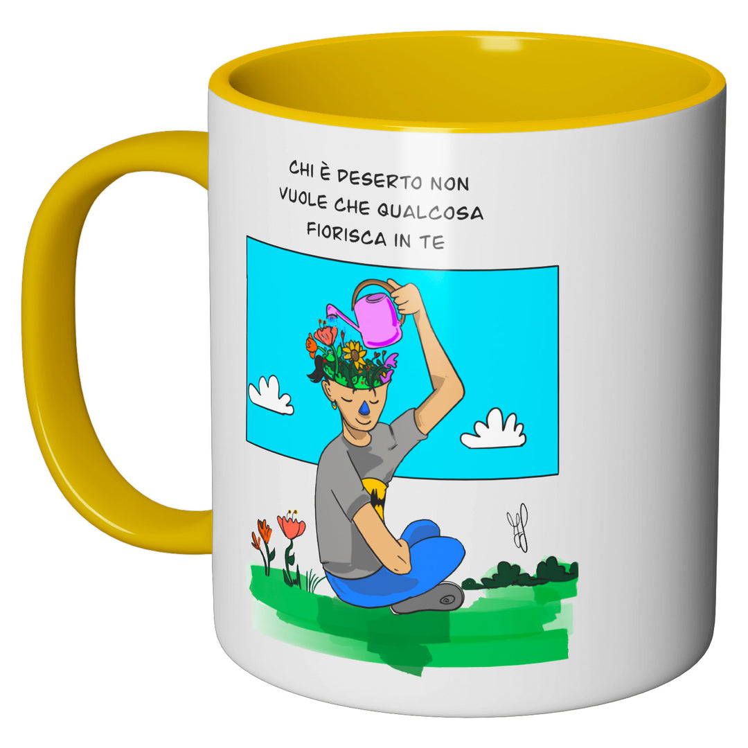 Tazza in ceramica Fiorisci dell'album L'infermiere che disegna tazze di Finn_nasoblu perfetta idea regalo