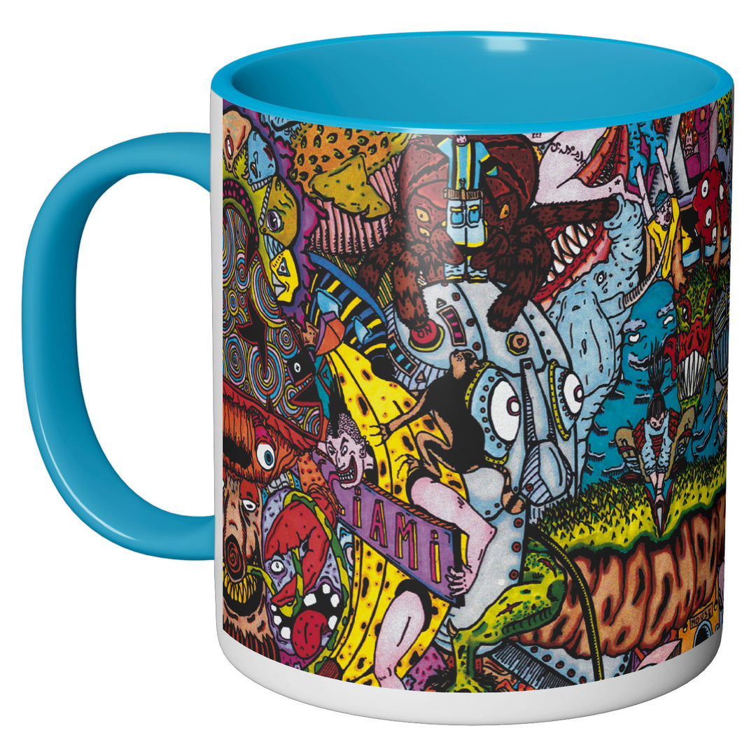 Tazza in ceramica Trippy puzzle dell'album Chaotic mug di Daniele Pierantozzi perfetta idea regalo