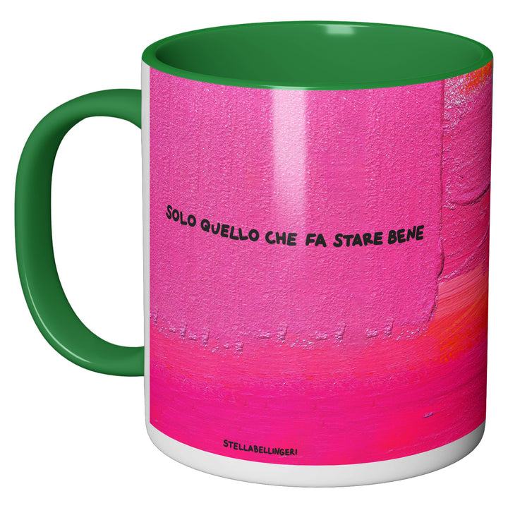 Tazza in ceramica Solo quello che fa stare bene dell'album Therapy mug di Stella Bellingeri perfetta idea regalo