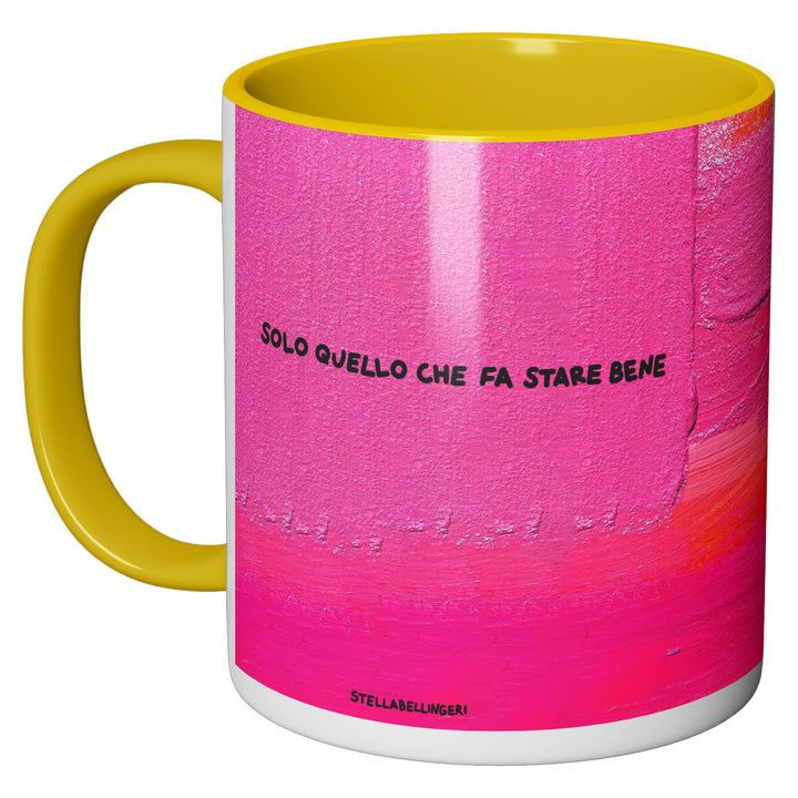 Tazza in ceramica Solo quello che fa stare bene dell'album Therapy mug di Stella Bellingeri perfetta idea regalo