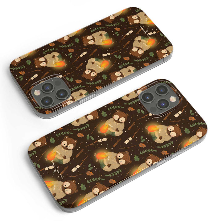 Cover Pattern Falò dell'album Let's adventure di Sonia Innocenti Illustration per iPhone, Samsung, Xiaomi e altri