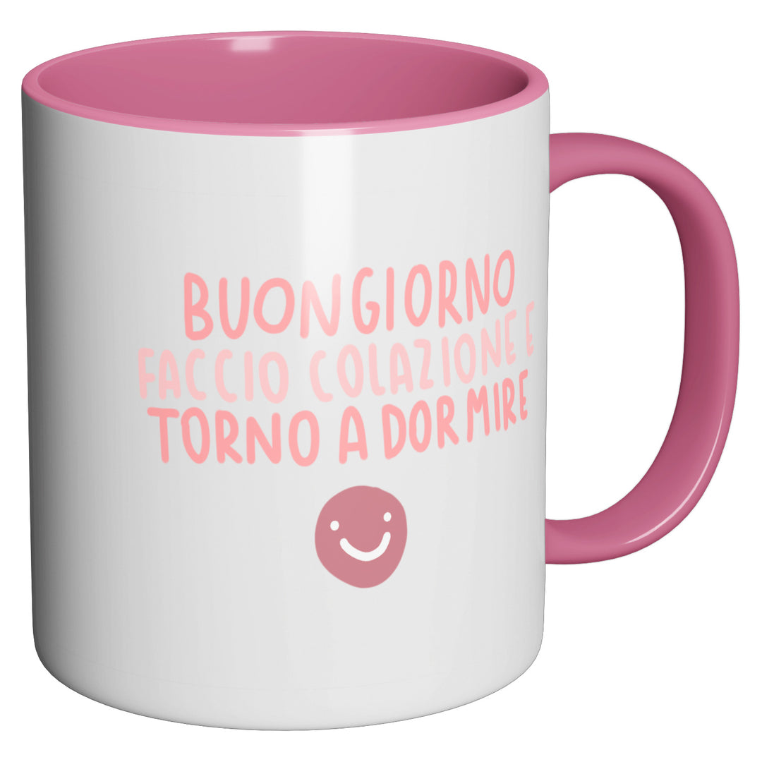 Tazza in ceramica Alle seconde colazioni versione gattini dell'album Colazione biondina di Heibiondaa perfetta idea regalo