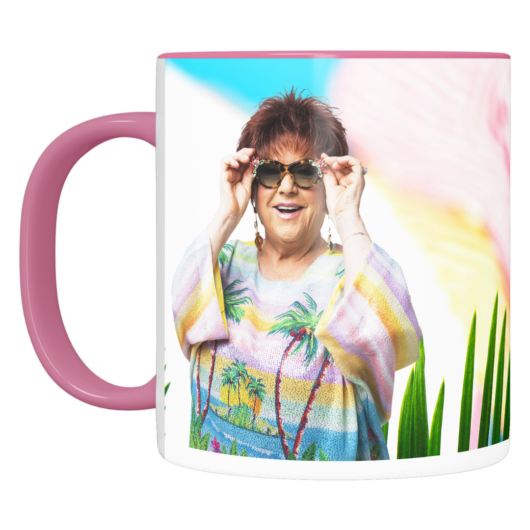 Tazza in ceramica PALM SPRINGS dell'album #siamonatiperamare di Orietta Berti perfetta idea regalo