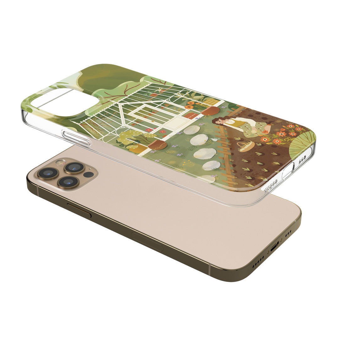 Cover Green house dell'album happy illo di Carlotta Zanettini Illustration per iPhone, Samsung, Xiaomi e altri