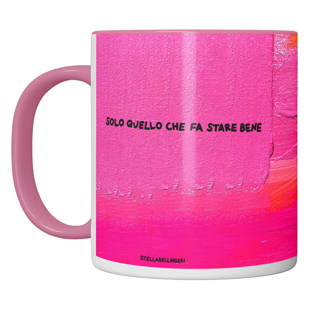 Tazza in ceramica Solo quello che fa stare bene dell'album Therapy mug di Stella Bellingeri perfetta idea regalo