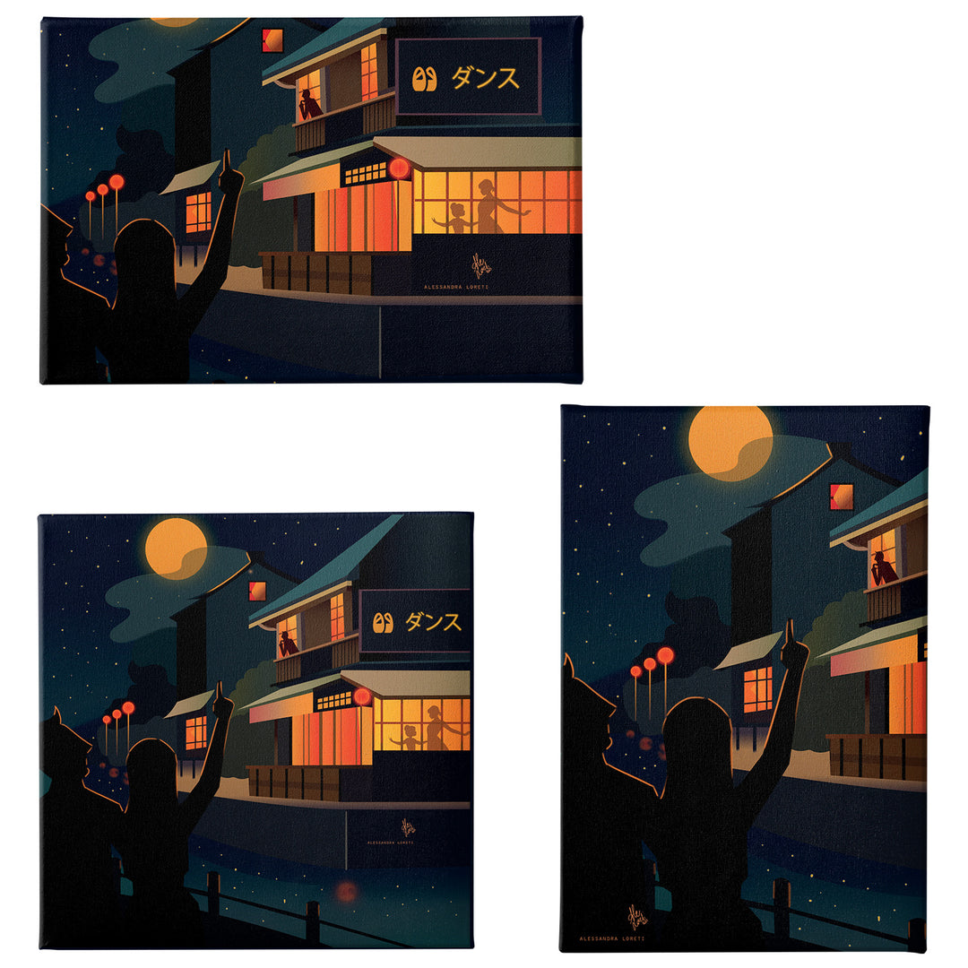 Quadro su tela Kawayuka dell'album Japan Vibes di Alessandra Loreti stampa su tela di alta qualità per arredamento casa o ufficio